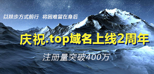 REG域名注册网贺.top域名2岁生日快乐！